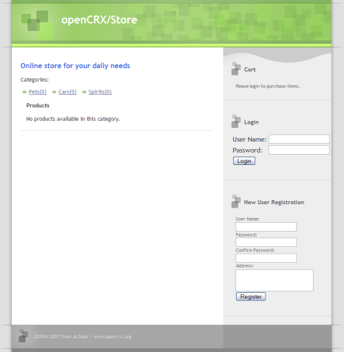 openCRX screen shot with help information