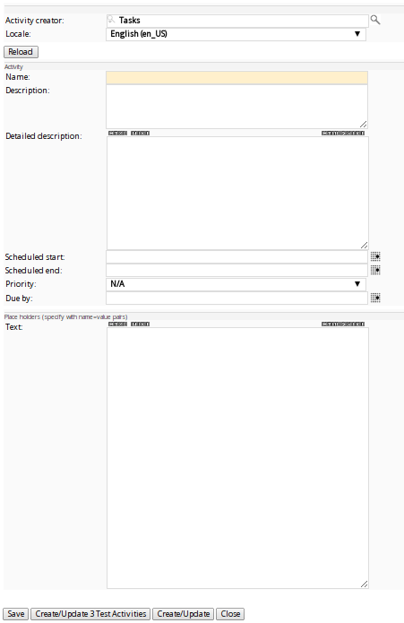 Bulk Create Activity